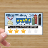 Star Rating Cards (0 stars thru 5 stars)