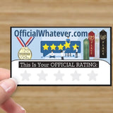Star Rating Cards (0 stars thru 5 stars)