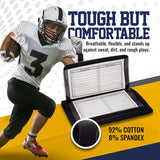 GSM Brands Quarterback (QB) Play Wristband - Adult Size - Pro Football Armband Playbook - 10 Pack (Black)