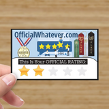 Star Rating Cards (0 stars thru 5 stars)