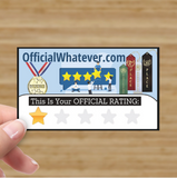 Star Rating Cards (0 stars thru 5 stars)