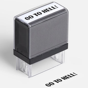 Stamp: GO TO HELL!