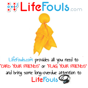 LifeFouls.com Yellow Penalty Flag