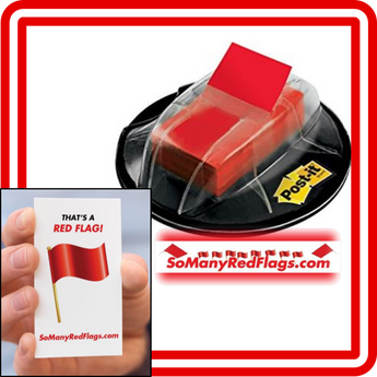 RED FLAG Post-Its! - SoManyRedFlags.com