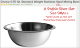 Stainless Steel Mixing Bowl - Doubles As a Stylish Hat!
