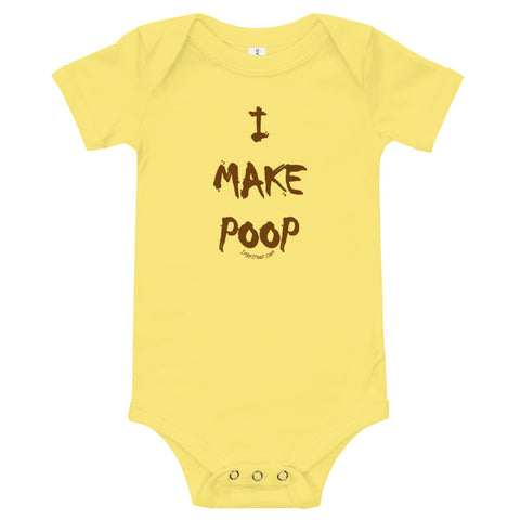 ImakePoop.com Baby Onesie, short sleeve