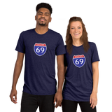 Interstate 69 (I-69) Super-Soft TRI-BLEND t-shirt