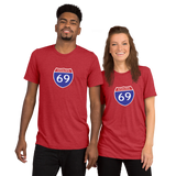 Interstate 69 (I-69) Super-Soft TRI-BLEND t-shirt