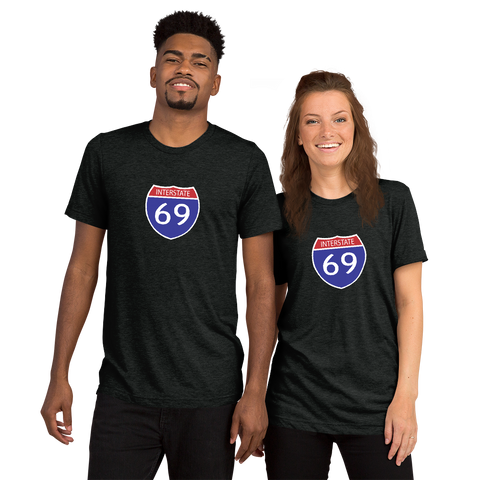 Interstate 69 (I-69) Super-Soft TRI-BLEND t-shirt